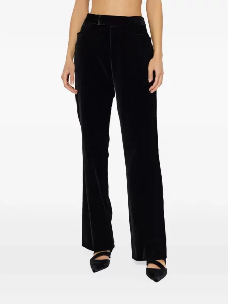Pantaloni Balmain de catifea negru