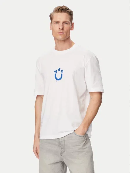 HUGO Tricou Norizom alb