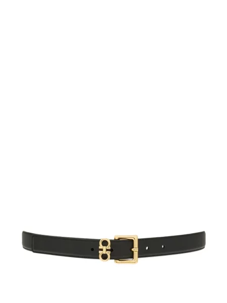Cu centură curea Ferragamo din piele negru