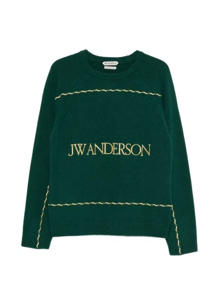 Pulover Jw Anderson cu broderie verde