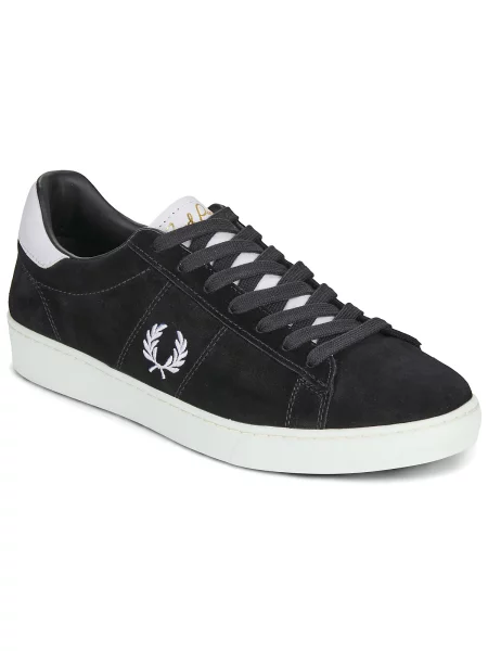 Pantofi Fred Perry din piele de căprioară negru