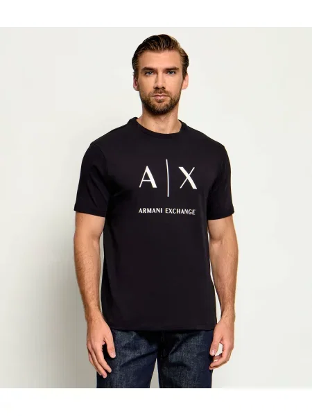 ARMANI EXCHANGE Tricou / alb negru