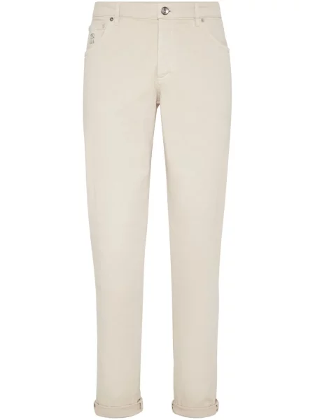 Blugi Brunello Cucinelli cu broderie