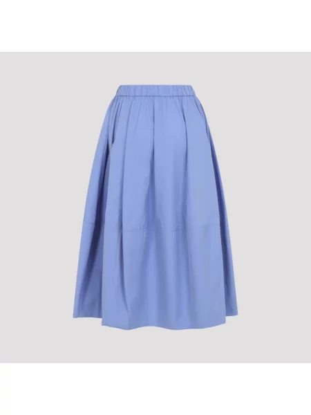 Spódnica midi Co do kolan niebieska