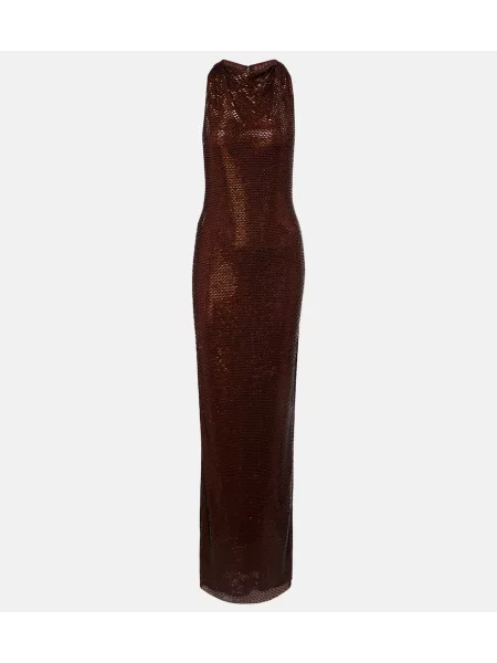 Stras rochie maxi Self-portrait maro