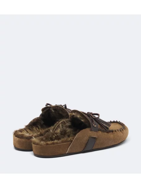 Mules Isabel Marant σουέντ καφέ