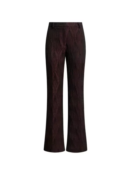 Pantaloni Etro cu model floral din jacard roșu