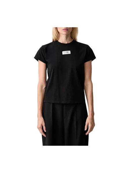Koszulka Mm6 Maison Margiela z logo czarna