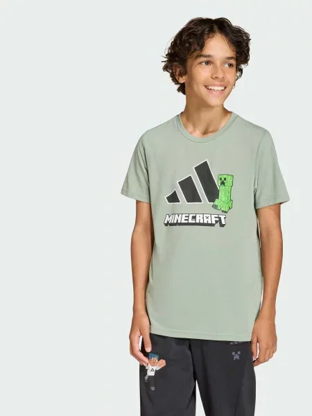Детская футболка Adidas зеленая