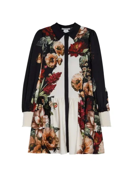 Rochie mini Alice + Olivia cu model floral cu imagine alb