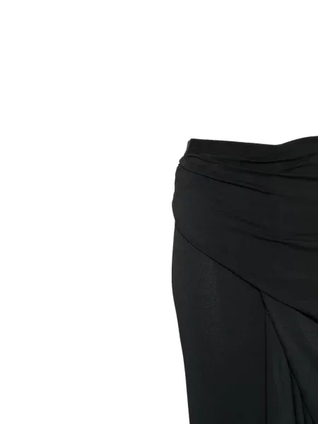 Fustă Rick Owens Lilies asimetrică drapată negru