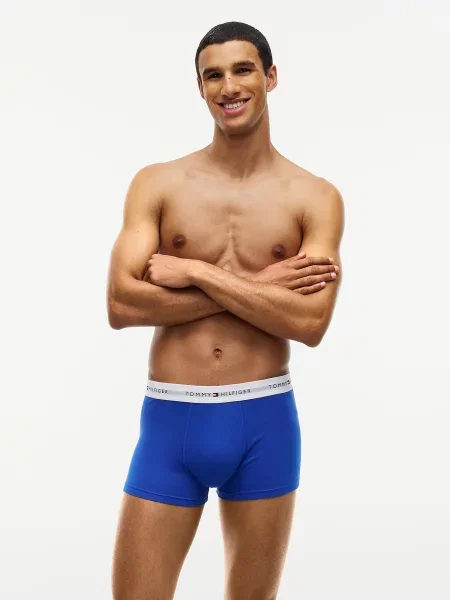 Tommy Hilfiger Underwear Boxerky Essential modrá / zelená / čierna biela