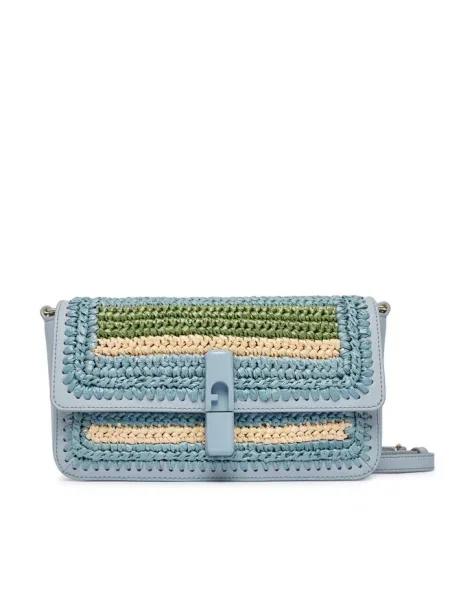 Furla torebka crossbody Iride S Crossbody niebieska