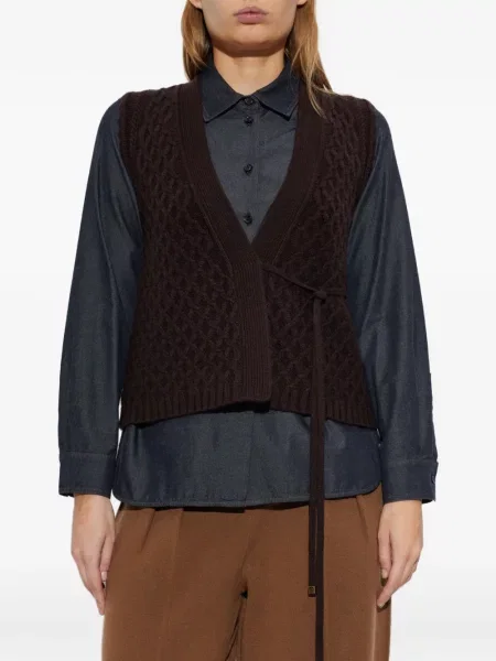 Vestă Max Mara de lână maro