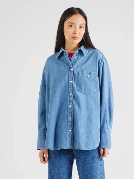 GAP Bluză denim albastru