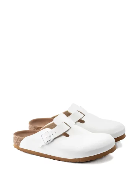 Papuci tip mules Birkenstock alb