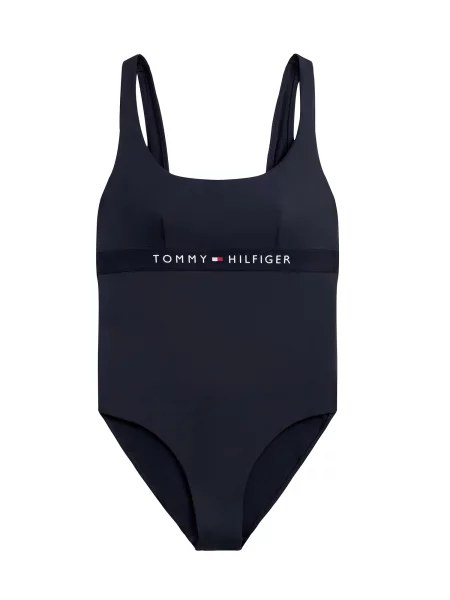 Tommy Hilfiger Underwear Ολόσωμο μαγιό σκούρο μπλε / κόκκινο φωτιάς λευκό