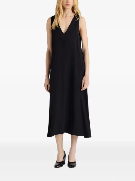 Rochie midi Momoni fără mâneci negru