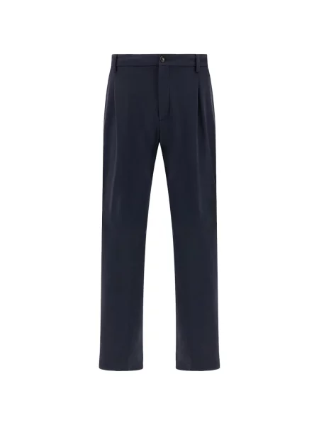 Pantaloni chino Paul & Shark plisate albastru