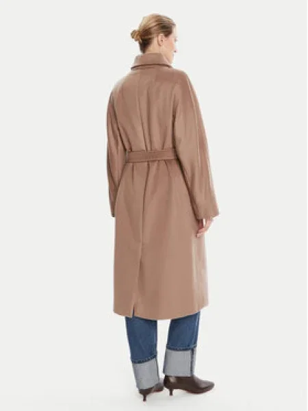 Weekend Max Mara Gyapjú kabát Resina barna