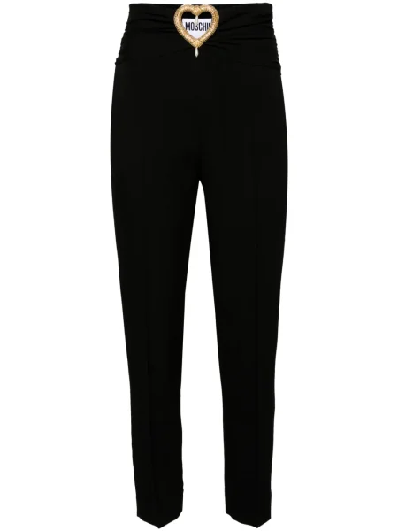 Pantaloni Moschino cu motiv cu inimi negru