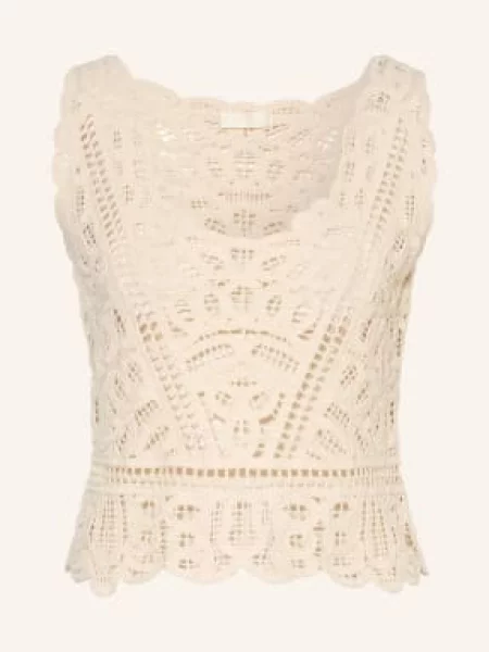 Dzianinowy top Guess beżowy