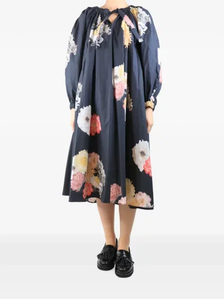 Rochie Rejina Pyo cu model floral cu imagine cu legături gri