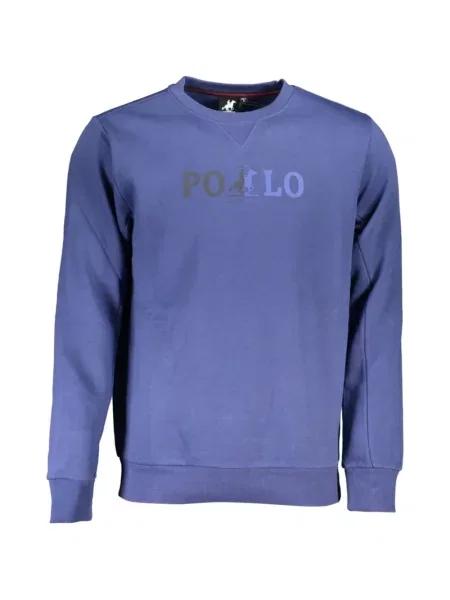 Hanorac crewneck U.s. Grand cu imagine cu decolteu rotund albastru