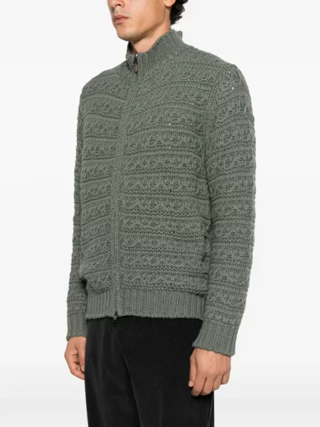 Cardigan Canali tricotate verde