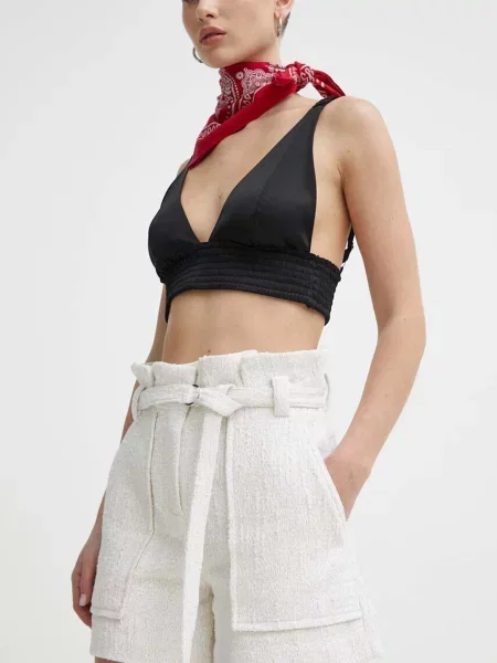 IRO pantaloni scurti femei neted high waist bej