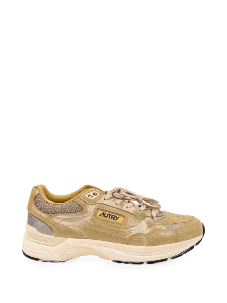 Sneakerși Autry din piele de căprioară galben