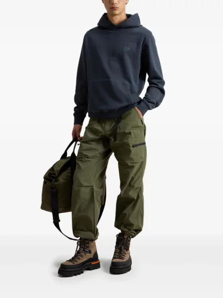 Hanorac cu glugă Woolrich cu broderie albastru