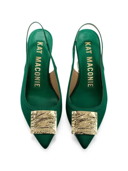 Pantofi cu toc Kat Maconie slingback cu autograf verde