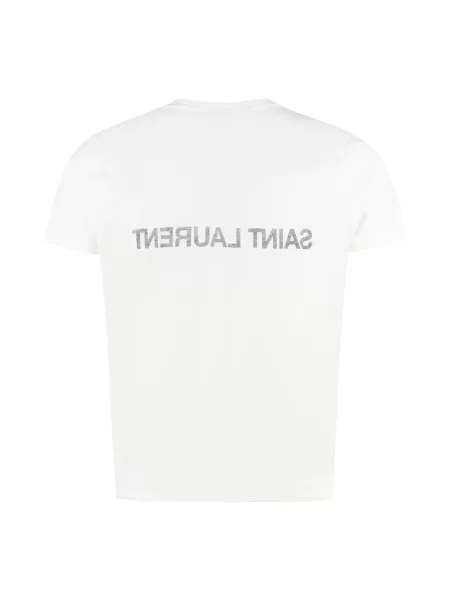 Koszulka Saint Laurent z logo biała