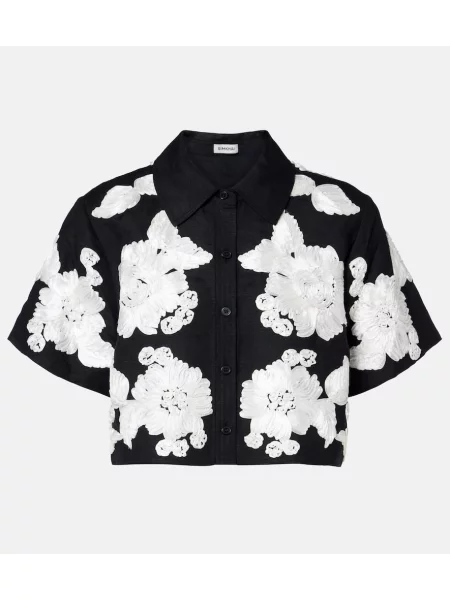 Cămașă Simkhai cu broderie de in negru