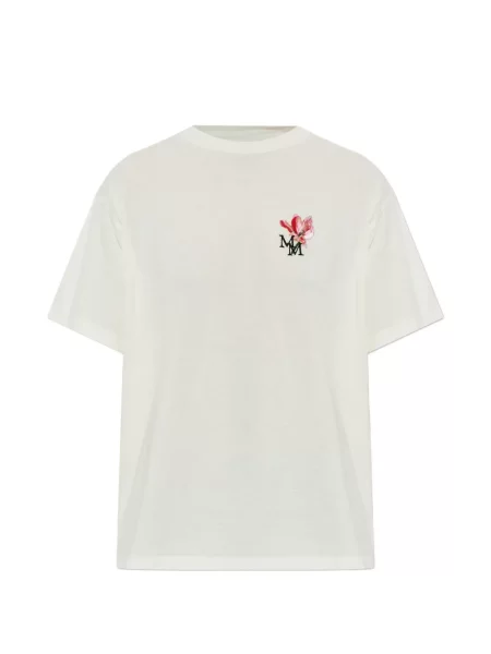 Tricou Maison Margiela cu model floral cu imagine alb