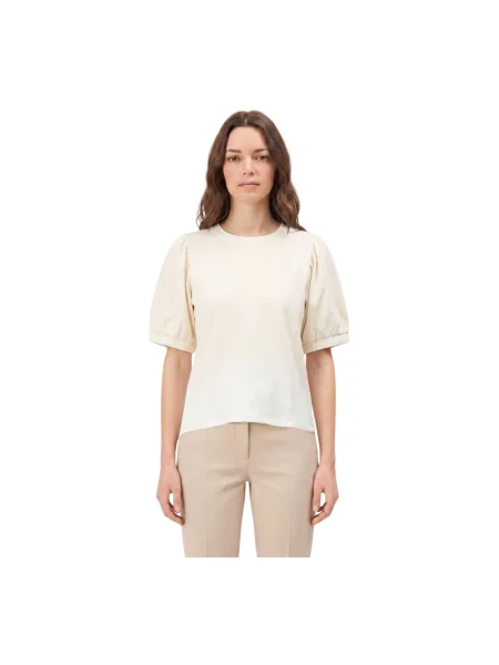 Bluza o kroju relaxed fit z okrągłym dekoltem model Aurati' Drykorn biała