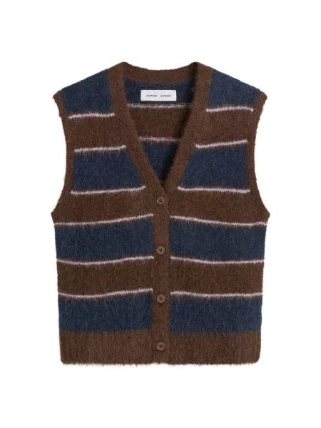 Top Samsoe Samsoe w paski czarny