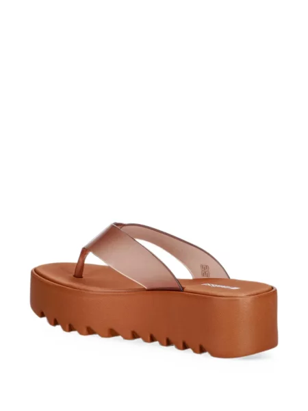 Șlapi Melissa cu platformă maro