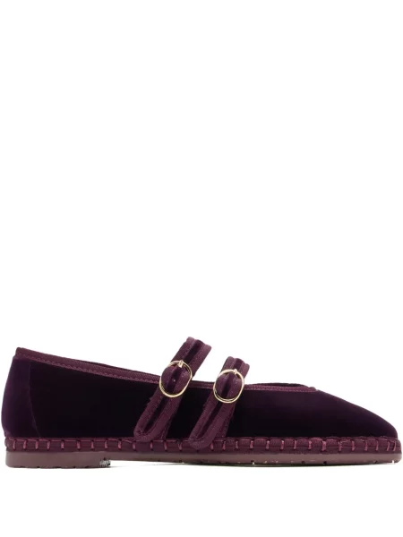 Espadrile Flabelus cu cataramă cu garnet violet