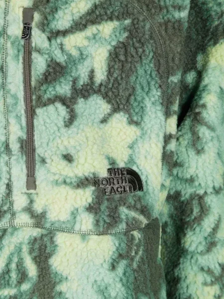 Geacă The North Face cu model floral cu imagine verde