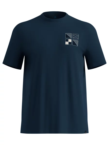 Koszulka z krótkim rękawem ODLO T-shirt crew neck s/s COTTON BLEND ODLO niebieska