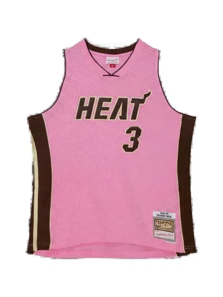 Cămașă Mitchell & Ness din jerseu roz