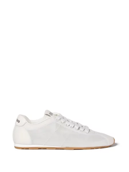 Sneakerși Miu Miu plasă alb