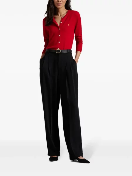 Vunena odgovarati polo majica Polo Ralph Lauren s printom zelena