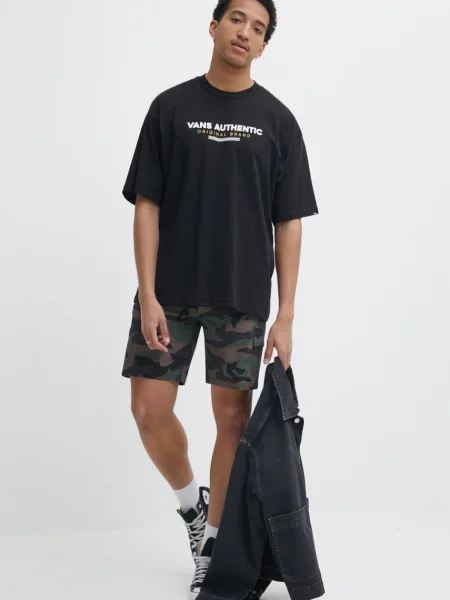 Тениска Vans с принт черно