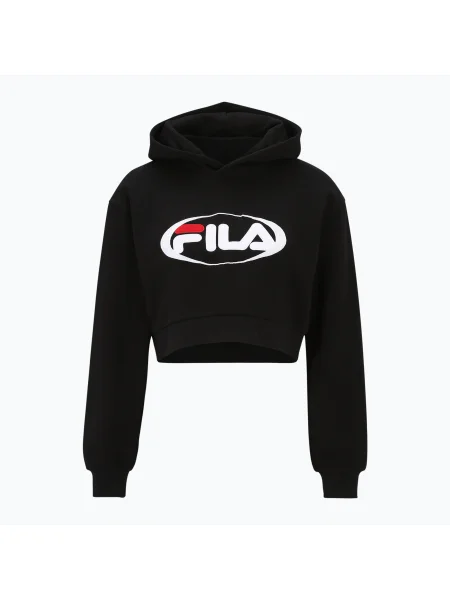 Hanorac pentru femei FILA Lapalisse Cropped Hoody black negru