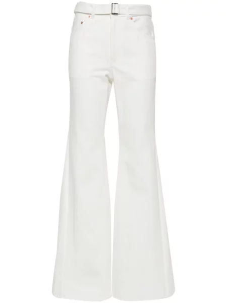 Blugi evazați Sacai alb