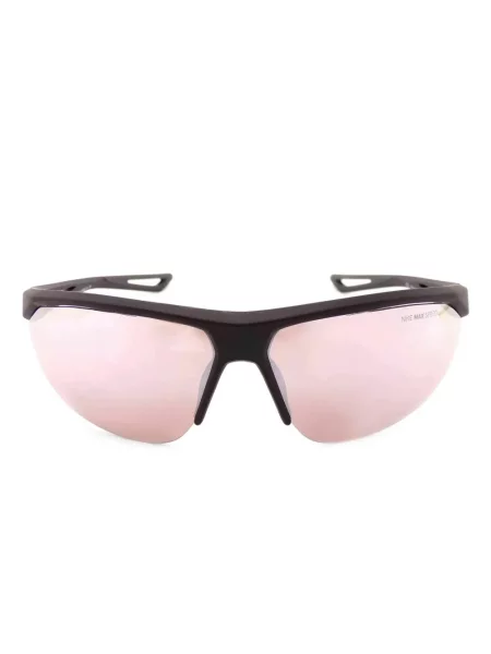 Talia legginsy Nike w kratkę z nadrukiem fioletowe