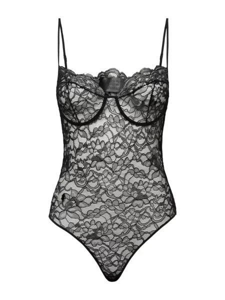 Body Philipp Plein din dantelă negru